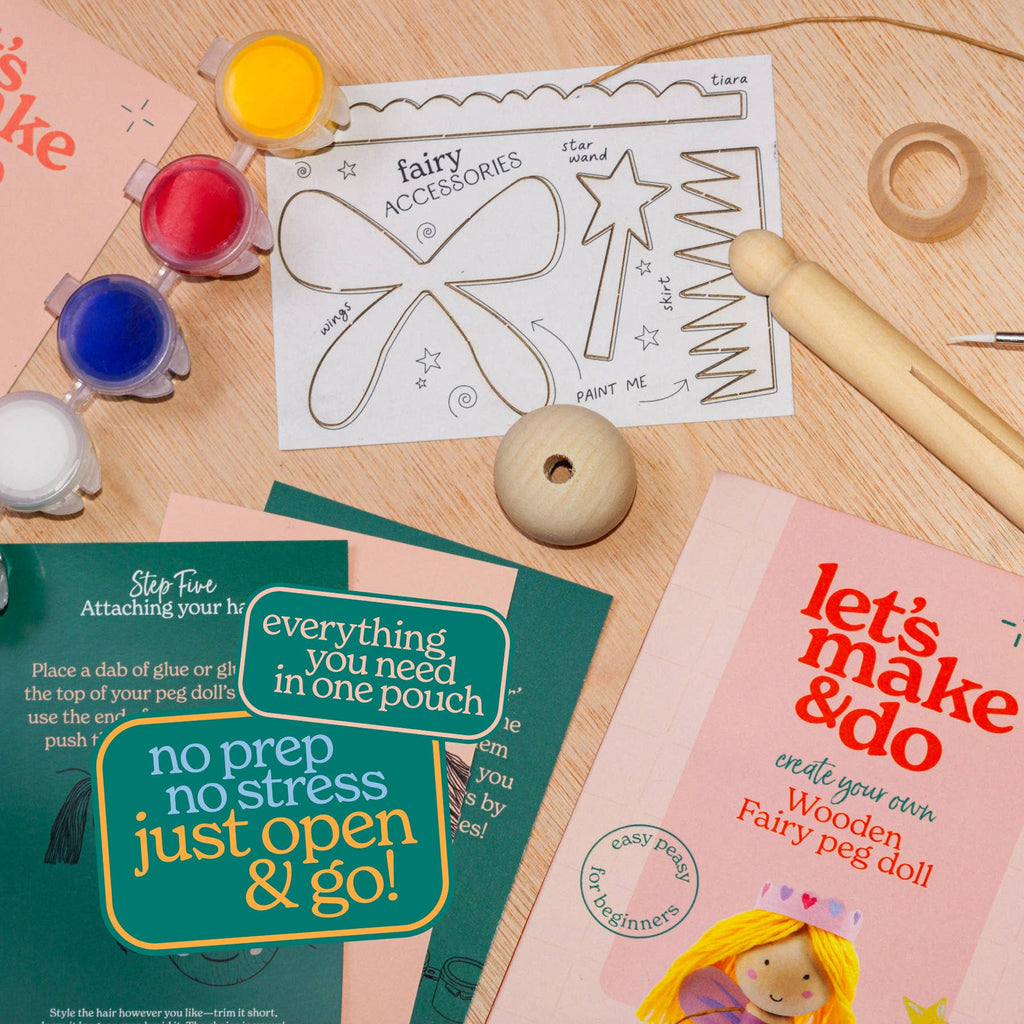 Make Your Own Fairy Craft Kit - Wooden Painting Gift Set