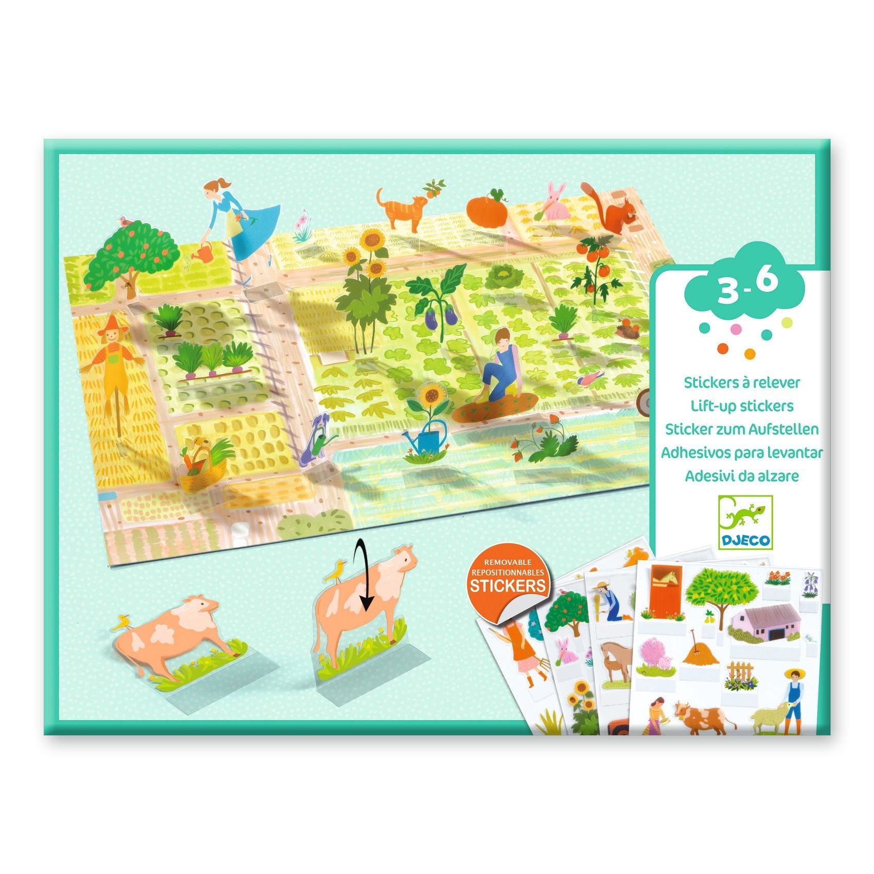 Djeco Lift Up Stickers Farm