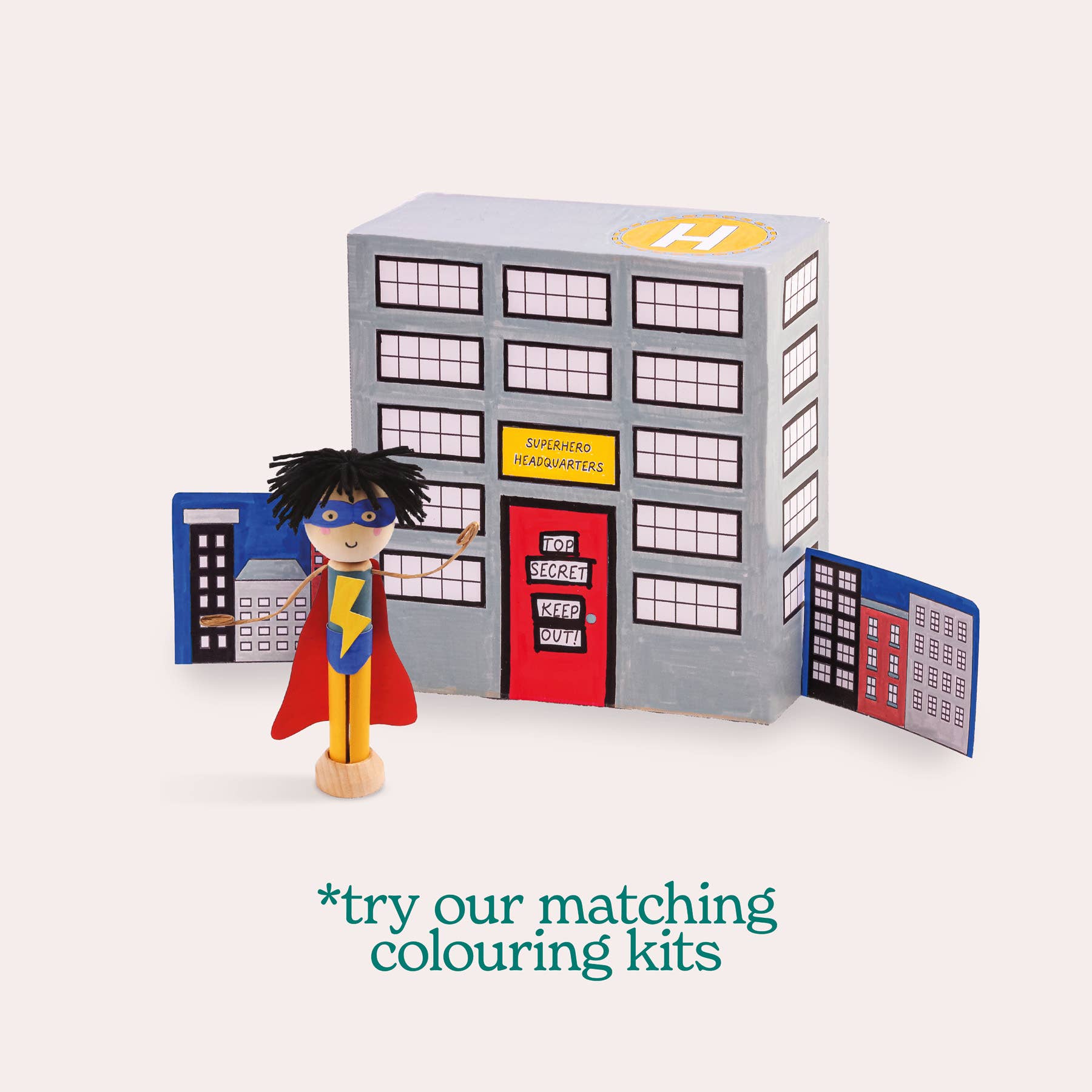 Make Your Own Superhero Craft Kit - Wooden Painting Gift Set