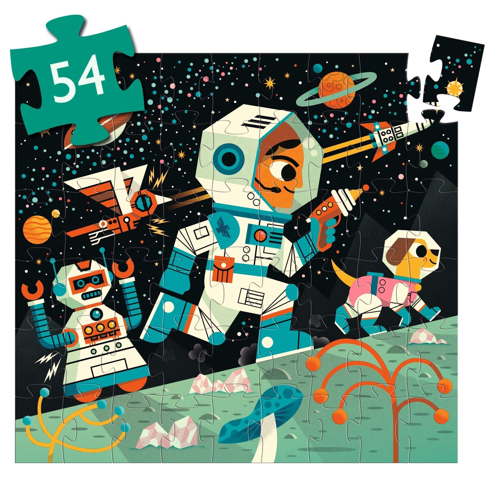 Djeco Silhouette 54 Piece Puzzle - Space Station