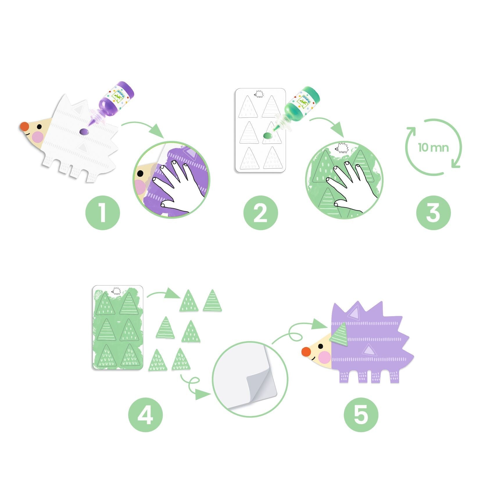 Djeco Magic Finger Painting Kit - 18 mths+