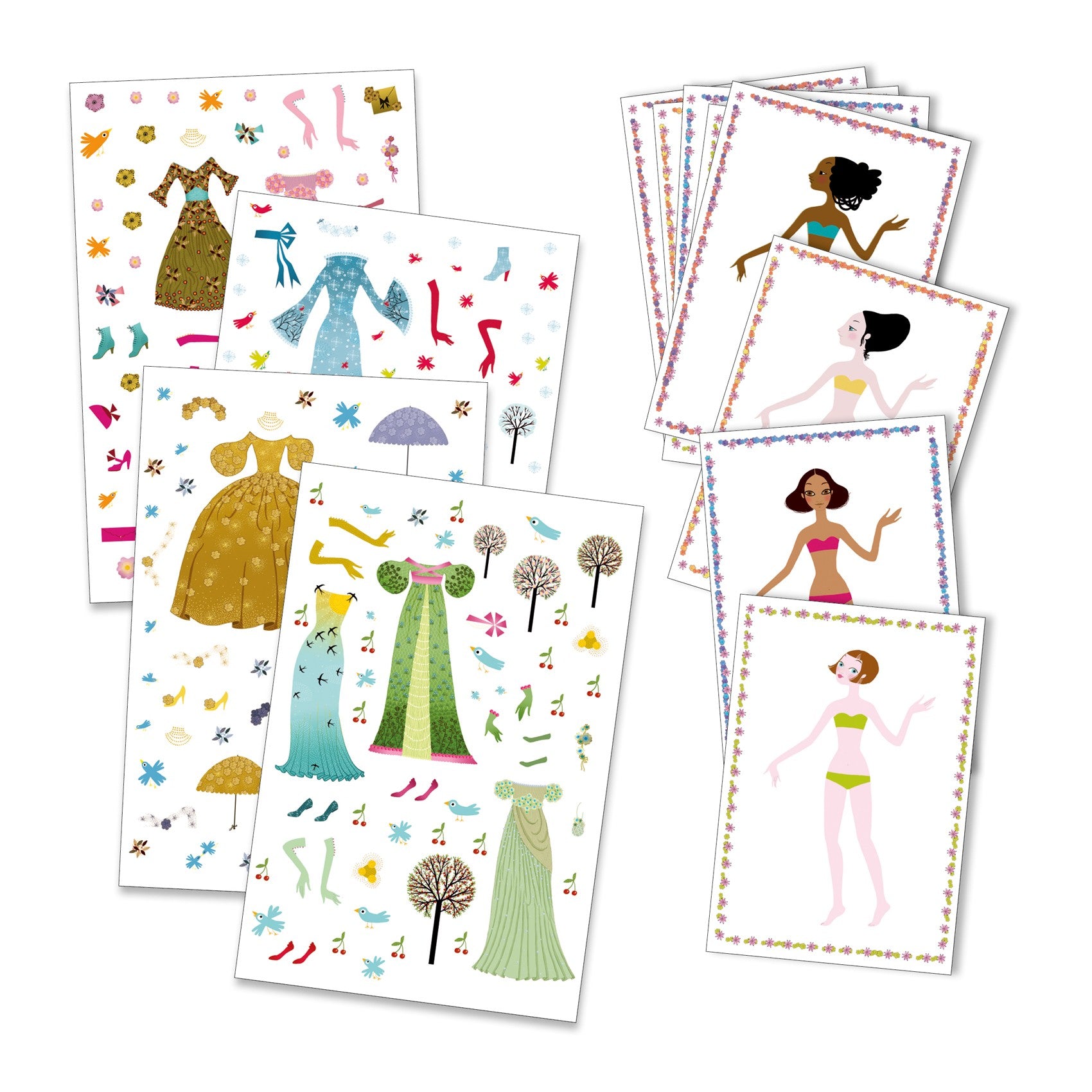 Djeco Dresses Through the Seasons Paper Dolls Set