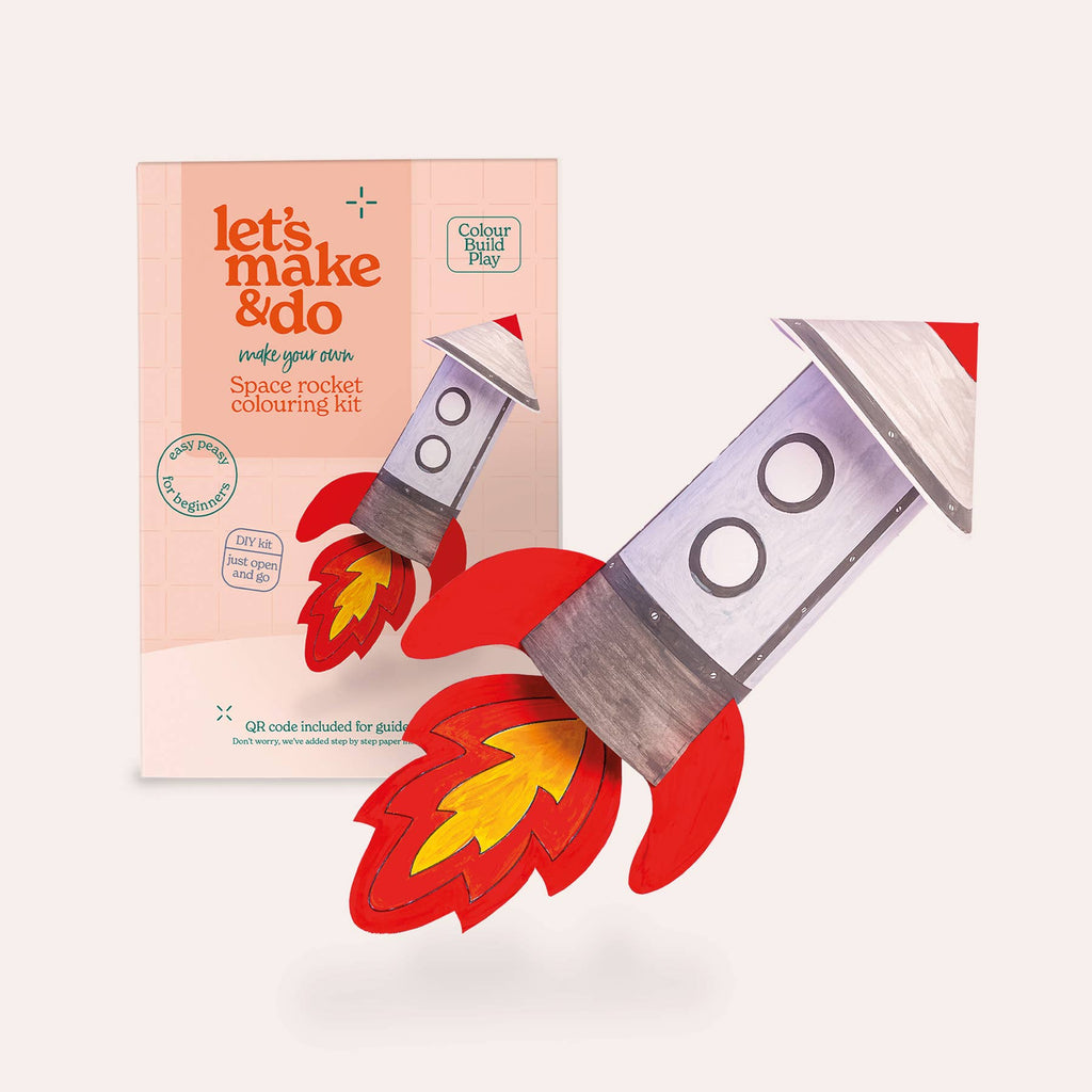 Make Your Own Space Rocket - 3D Kids Colouring Craft Kit