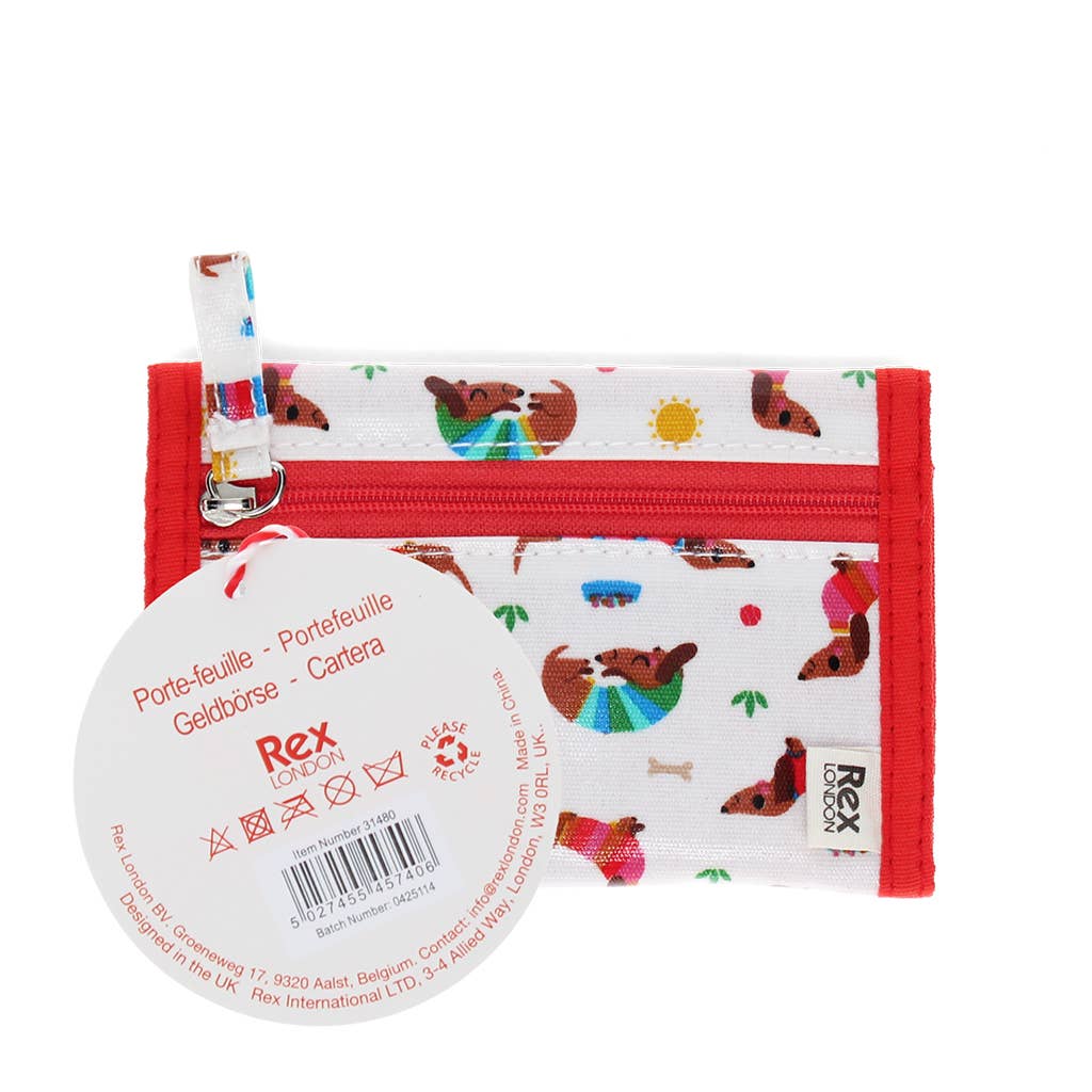Children's wallet - Sunny Sausage Dog