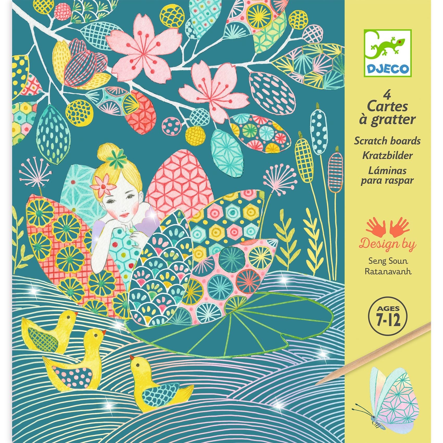 Djeco The Pond Scratch Card Set