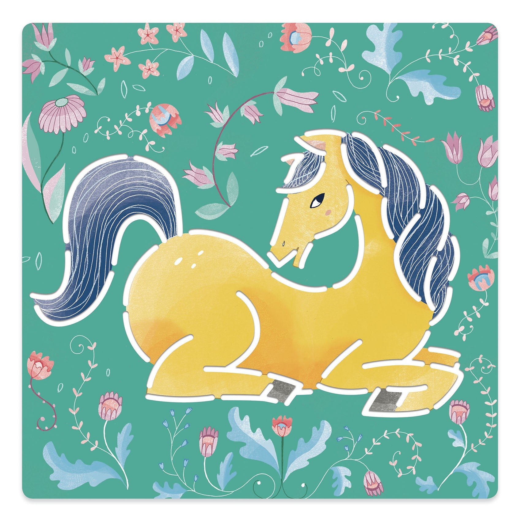 Djeco Stencil Craft Set - Horses