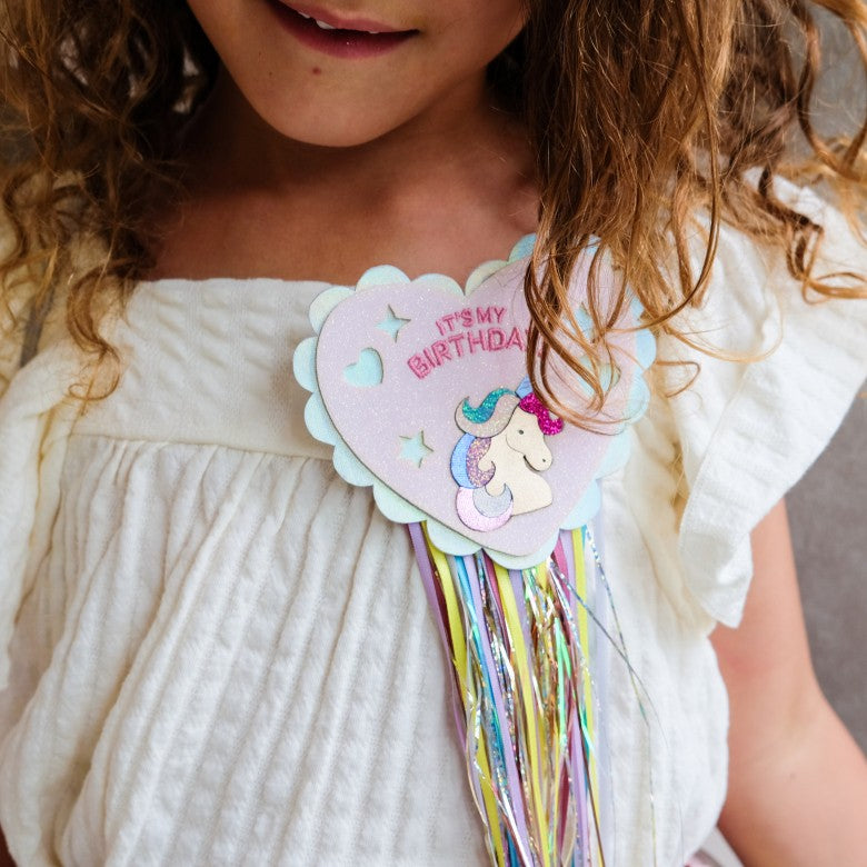 Mimi & Lula Magical unicorn birthday badge