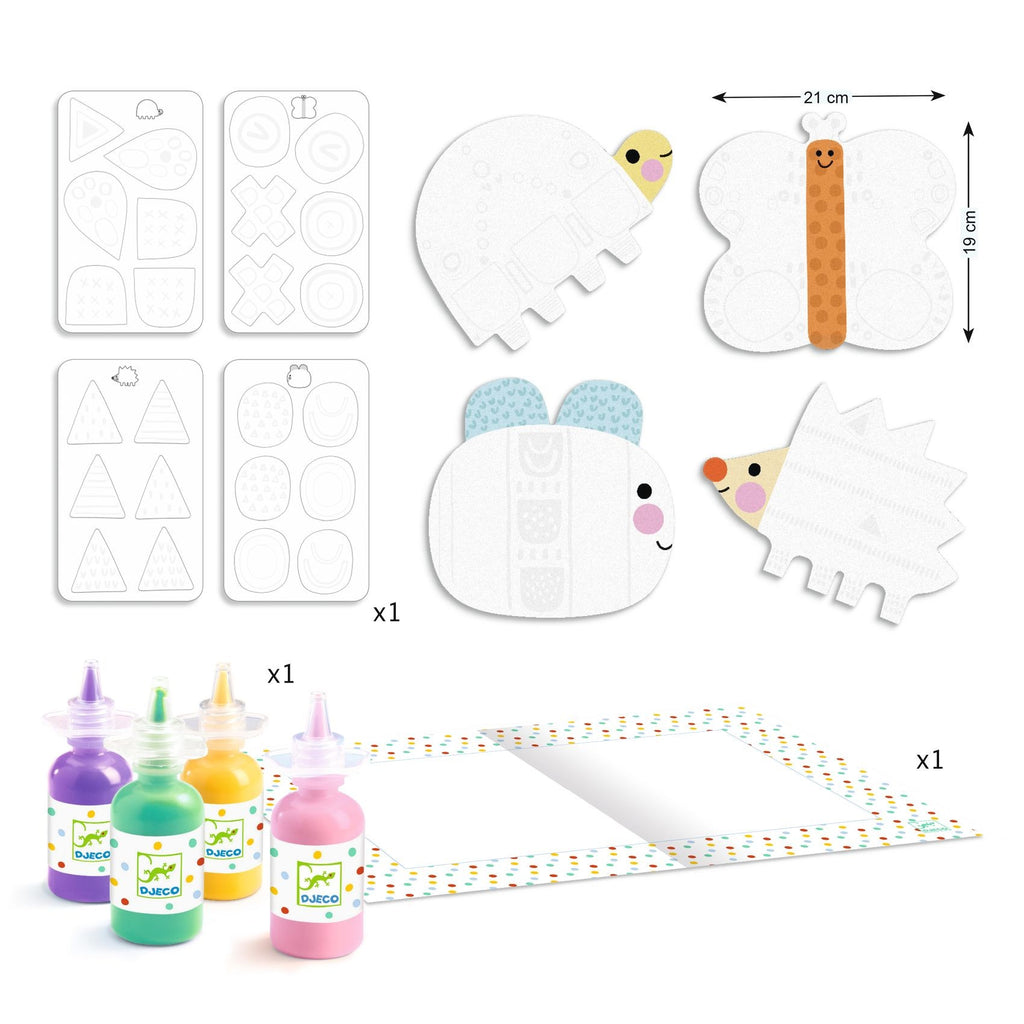 Djeco Magic Finger Painting Kit - 18 mths+