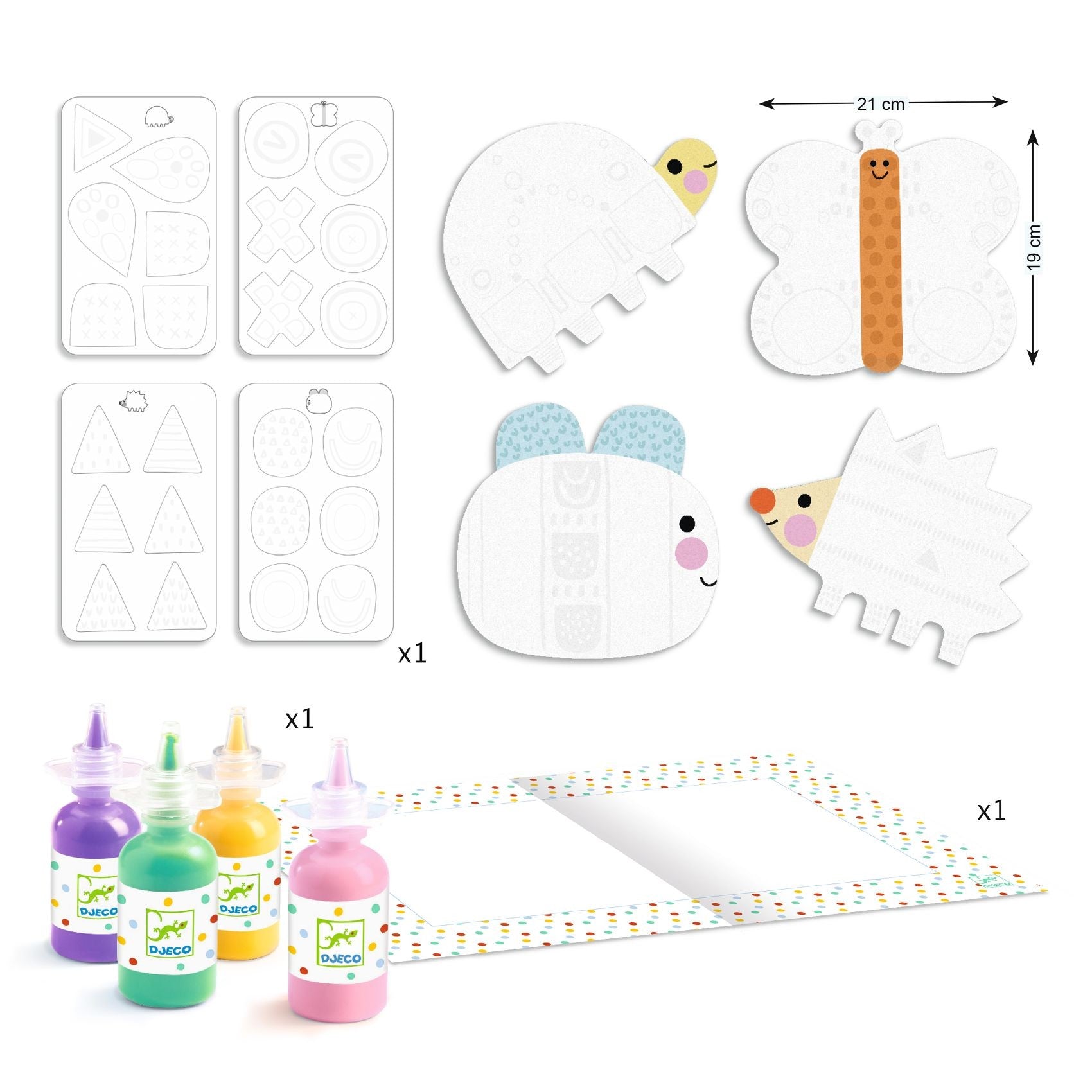 Djeco Magic Finger Painting Kit - 18 mths+