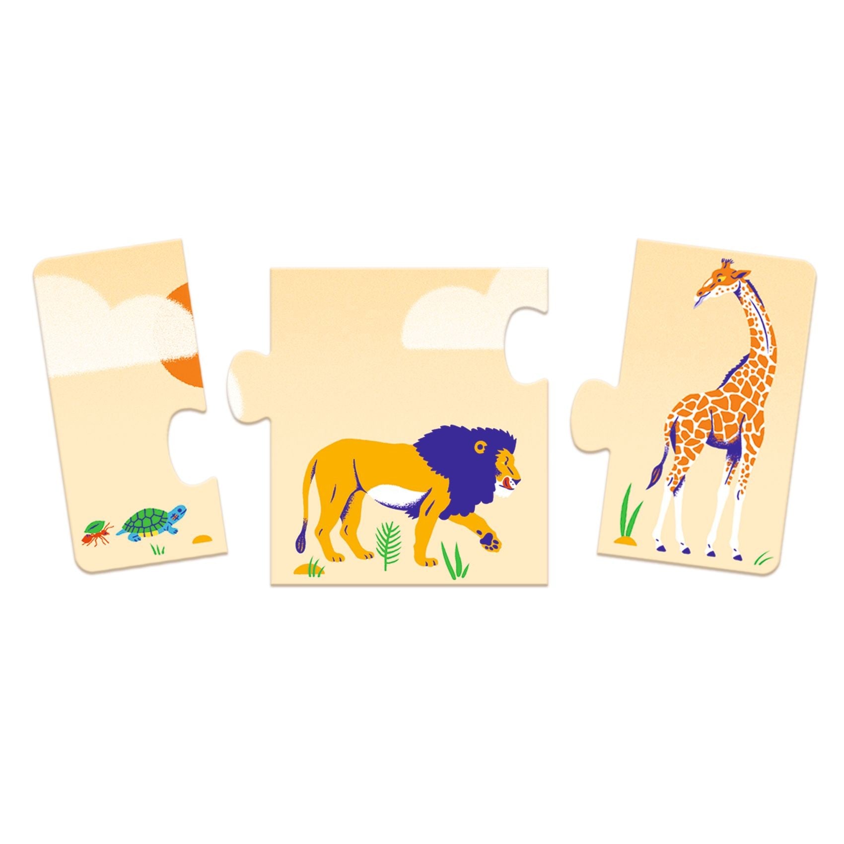 Djeco 10 pcs puzzle - Small and Big
