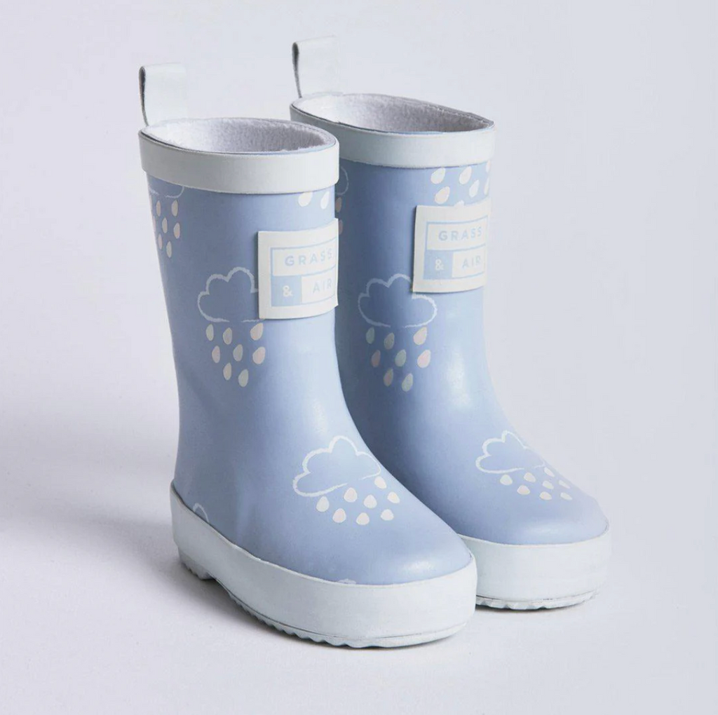 Grass & Air Colour-Revealing Wellies - Baby Blue