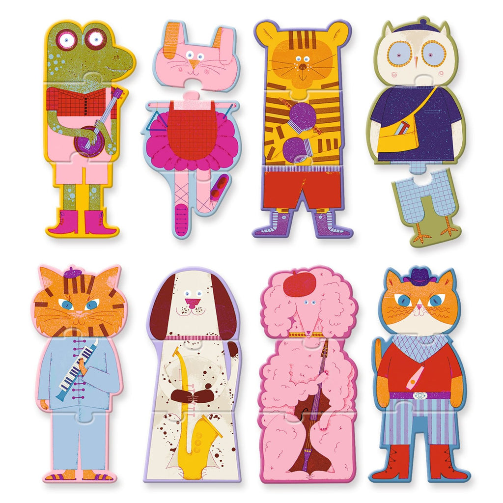 Djeco 8 Trio Puzzles - Animal Orchestra