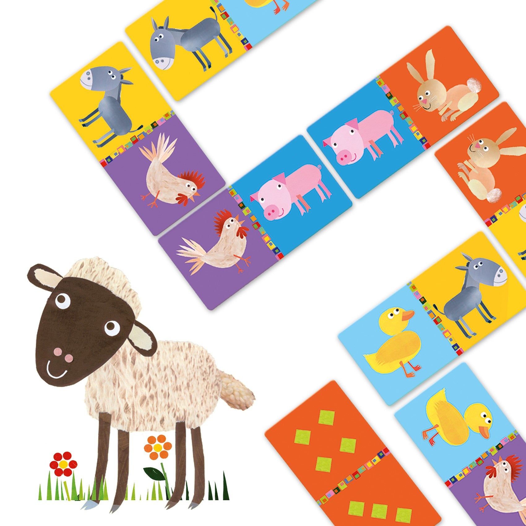 Djeco Domino Cards - Farm Animals