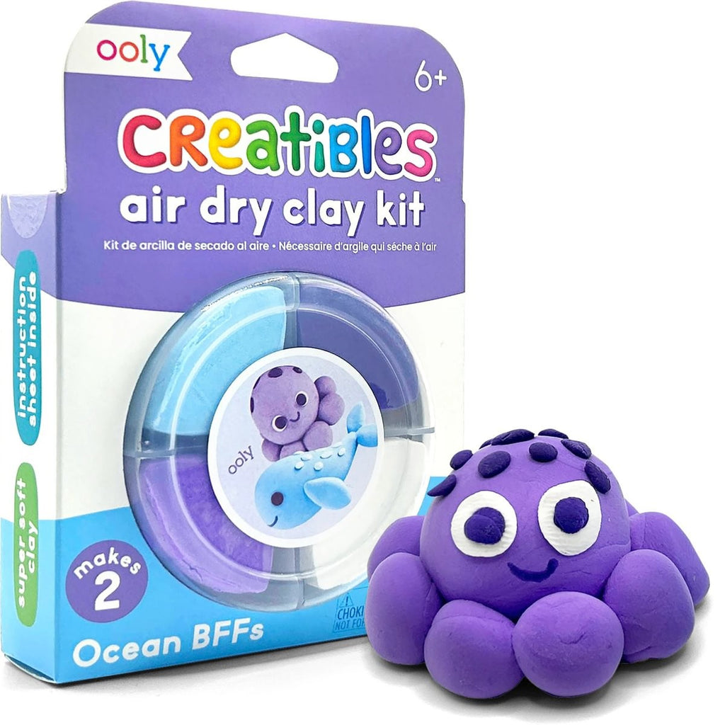 Ooly Creatibles D.I.Y. Air-Dry Clay Kit: Ocean BFFs (Set of 4)