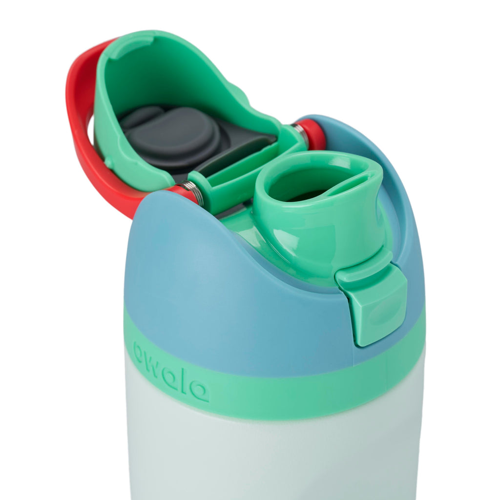 Owala Kids'FreeSip® 16oz Water Bottle Blue/Green Rainforest