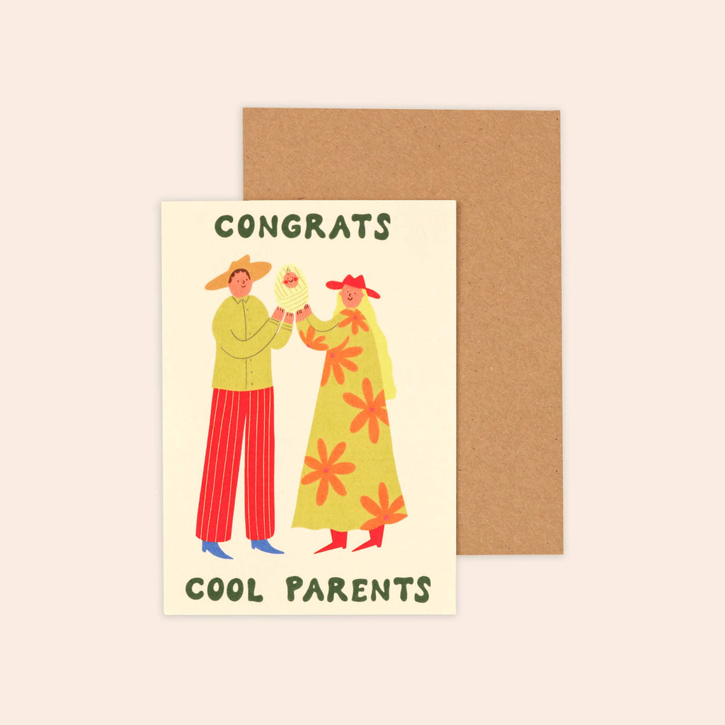 Cool Parents New Baby Card | Unisex Baby Card | Congrats