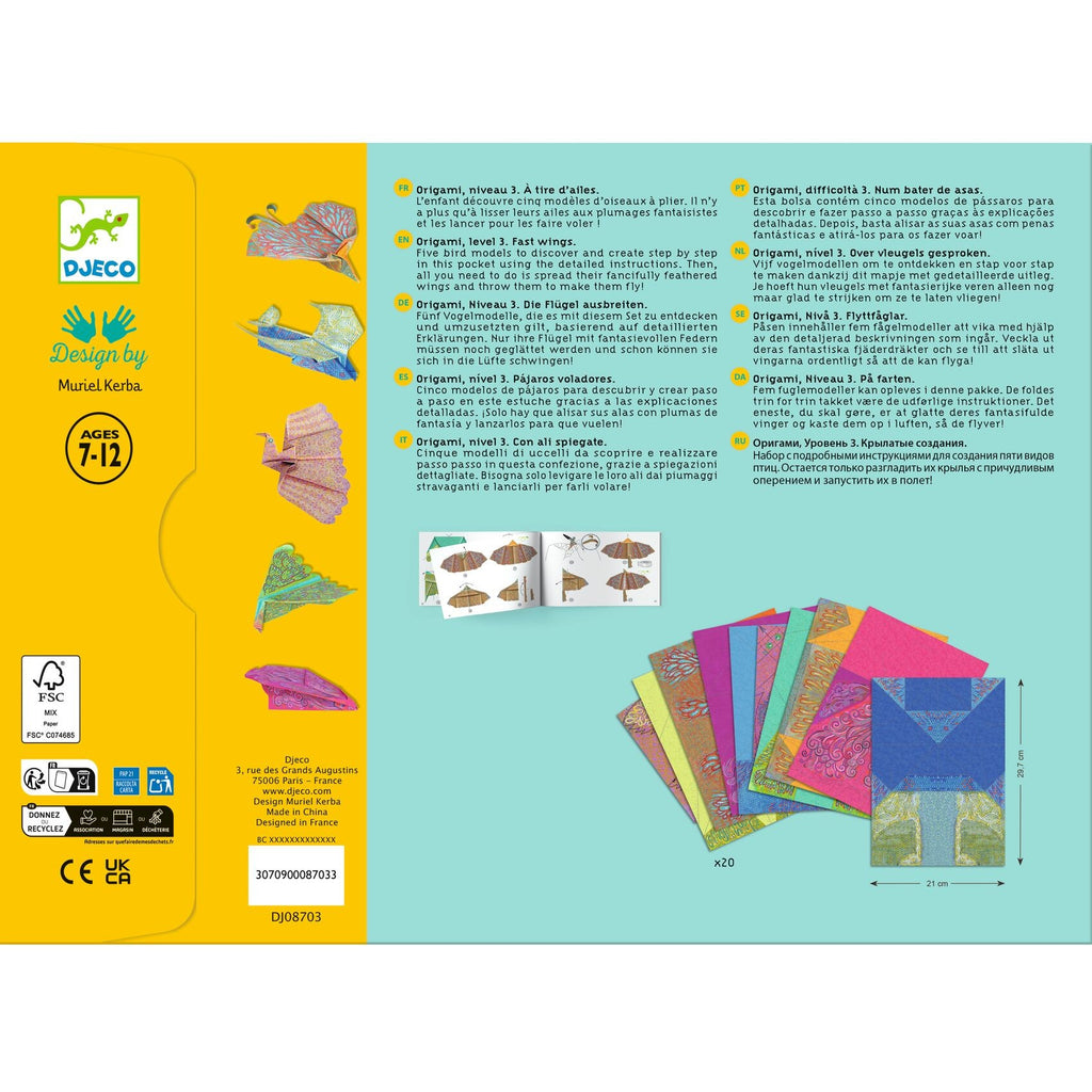 Djeco Fast Wings Origami Craft Kit