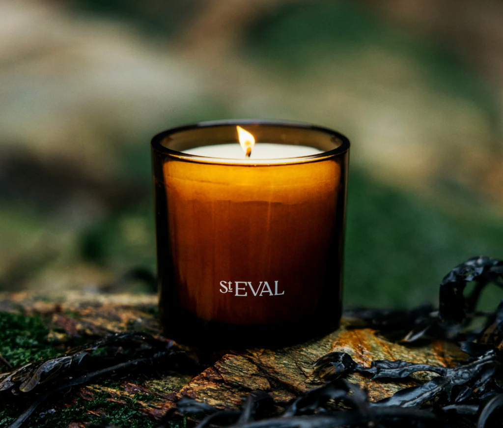 St Eval Sea Salt Amber Glass Candle
