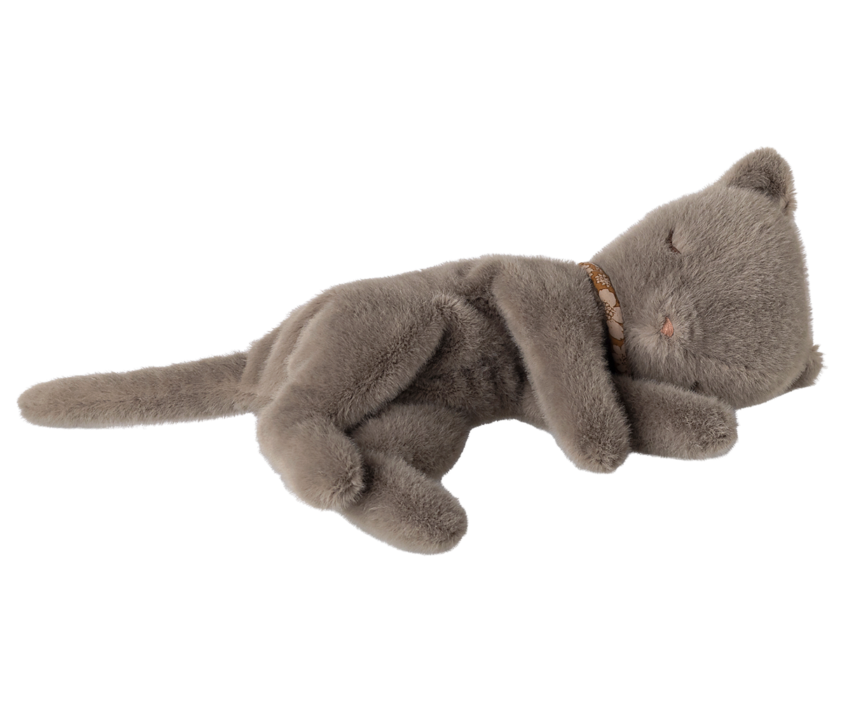 Maileg Sleeping kitten plush, Small - Grey