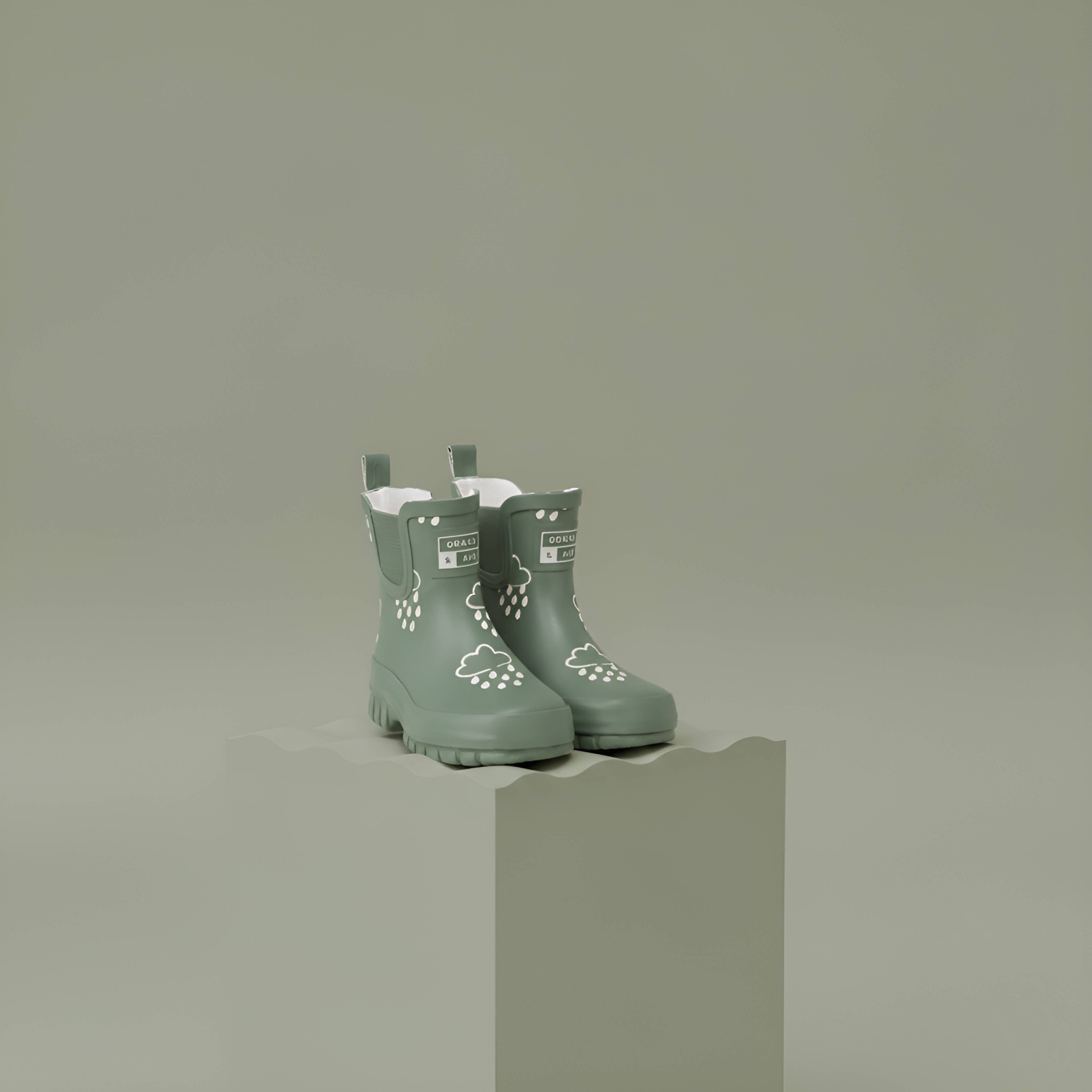 Grass & Air Chunky Shortie Colour-Changing Kids’ Wellies