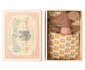 Maileg Sleepy wakey baby mouse in matchbox - Rose