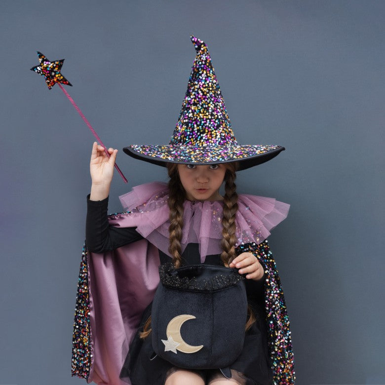 Mimi & Lula Black Cauldron Trick or Treat Bag