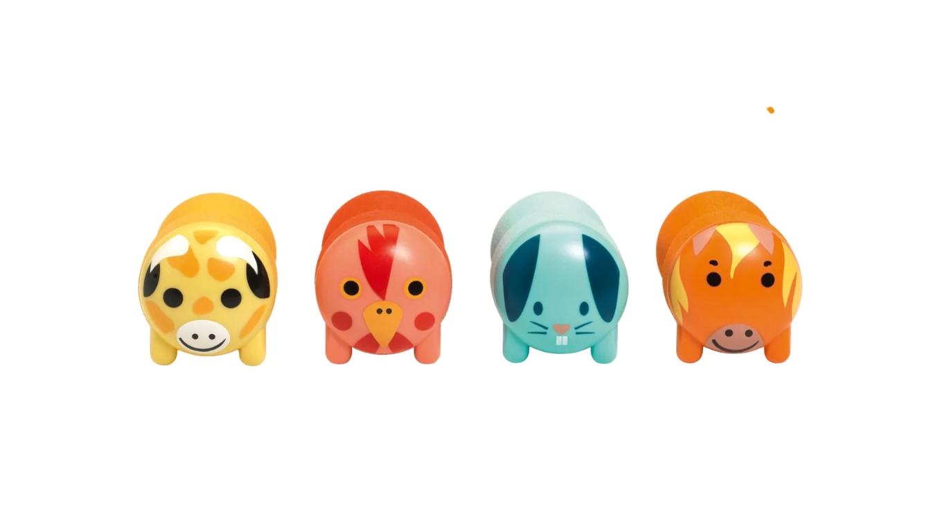 Djeco - 4 Self Inking Stampers - Garden Animals