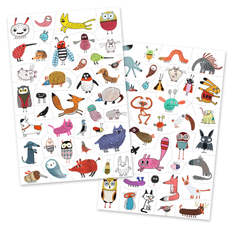 Djeco Little Critters Temporary Tattoos