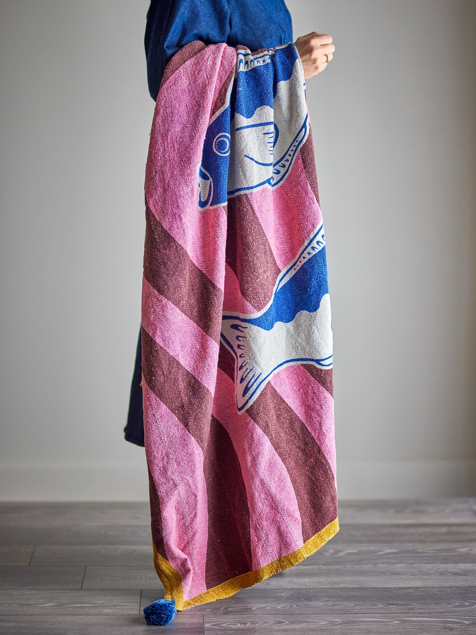 Bloomingville Remy Throw, Multi, Recycled Cotton