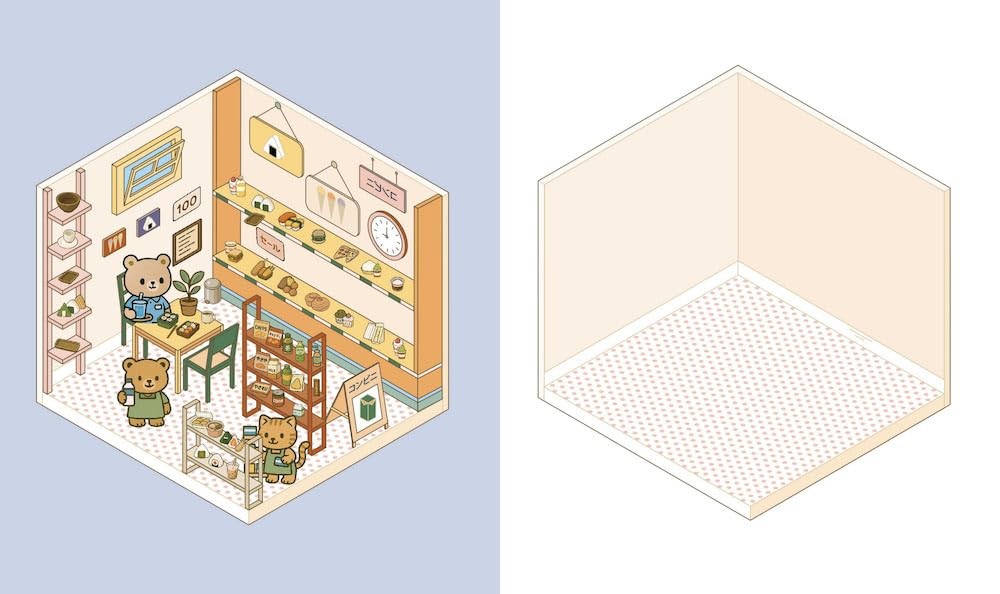 CUTE N COZY STICKER THERAPY: CONVENIENCE STORES (SKITTLEDOG)