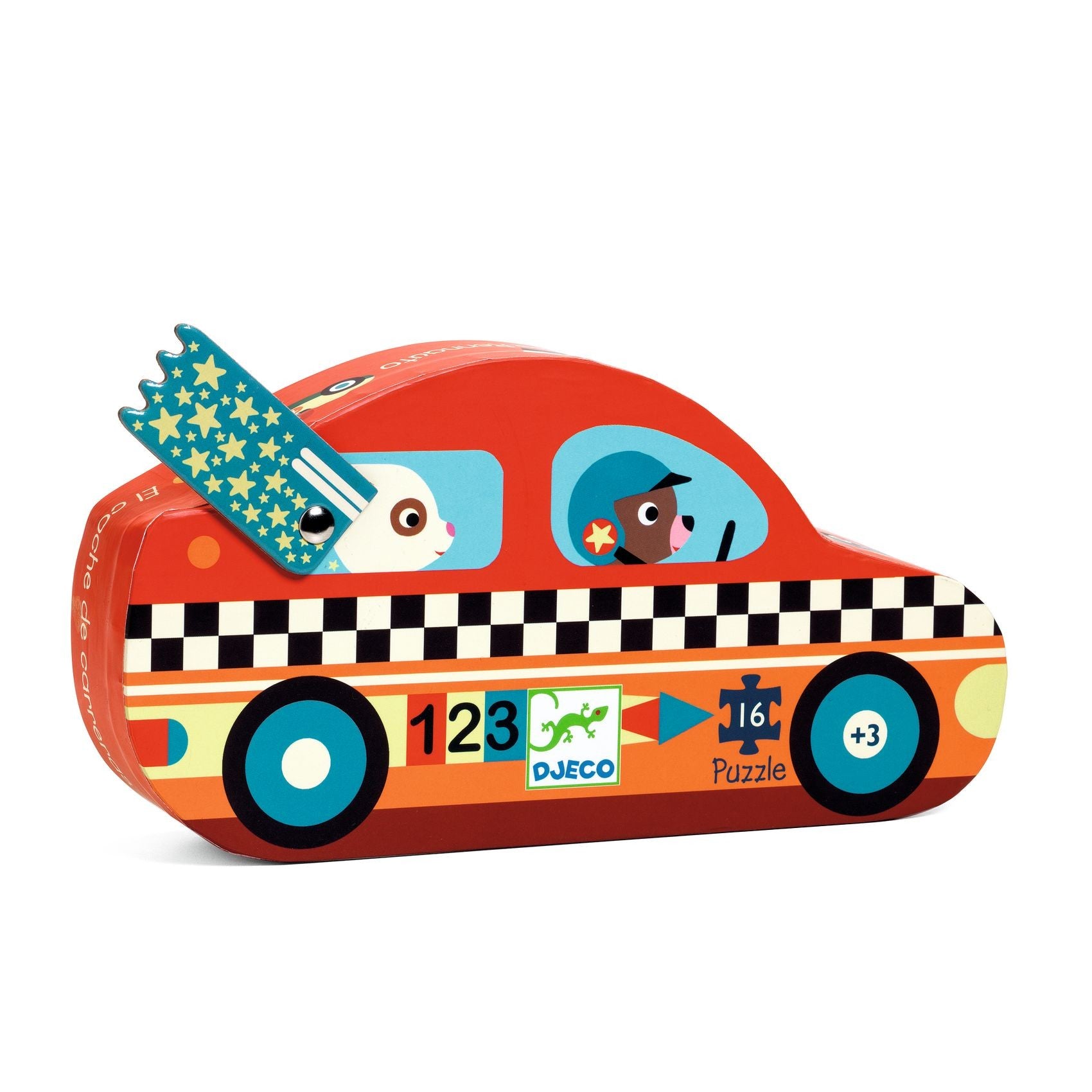 Djeco Silhouette 16 Piece Puzzle - Racing Car