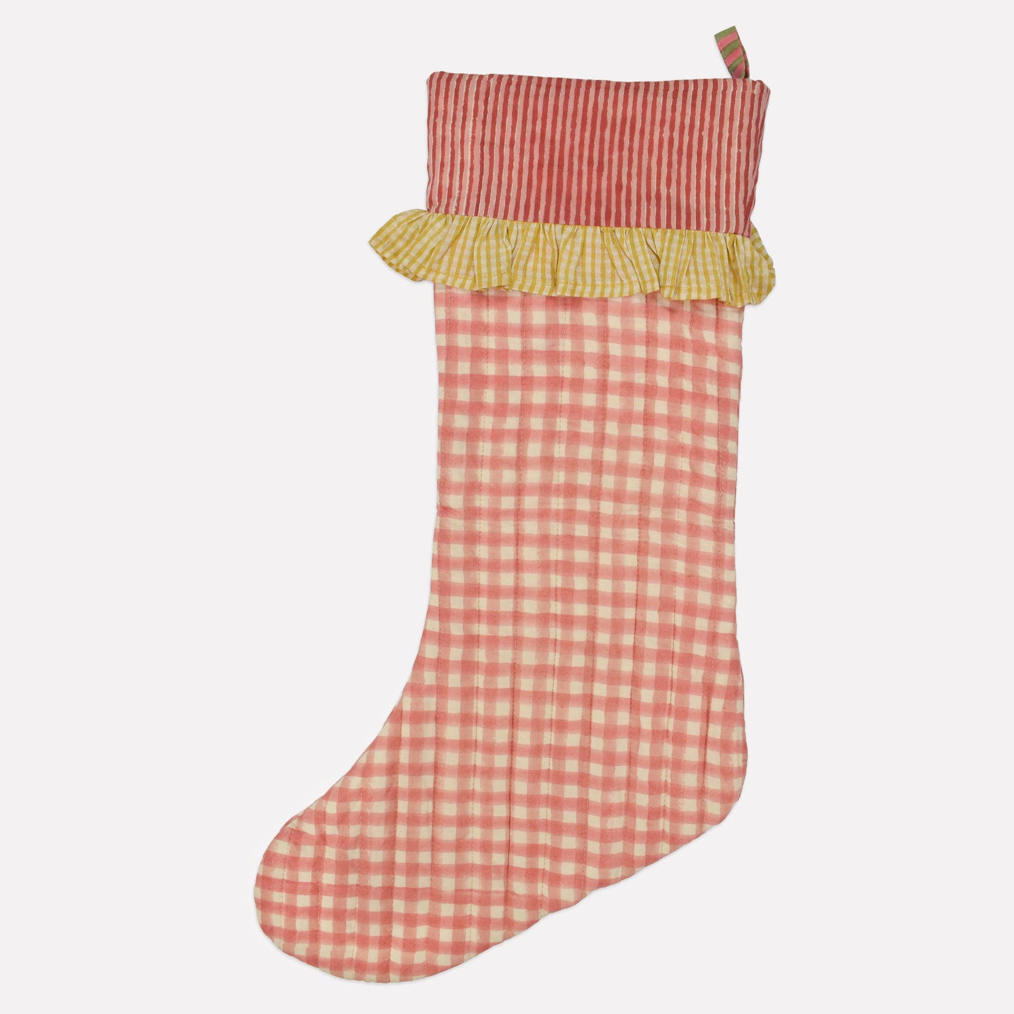 YONDER Christmas Stocking | Gingham | Floss