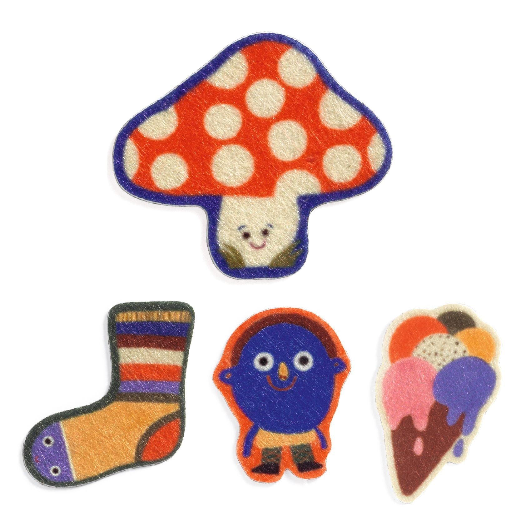 Djeco Felt Stickers - The Silly Ones!