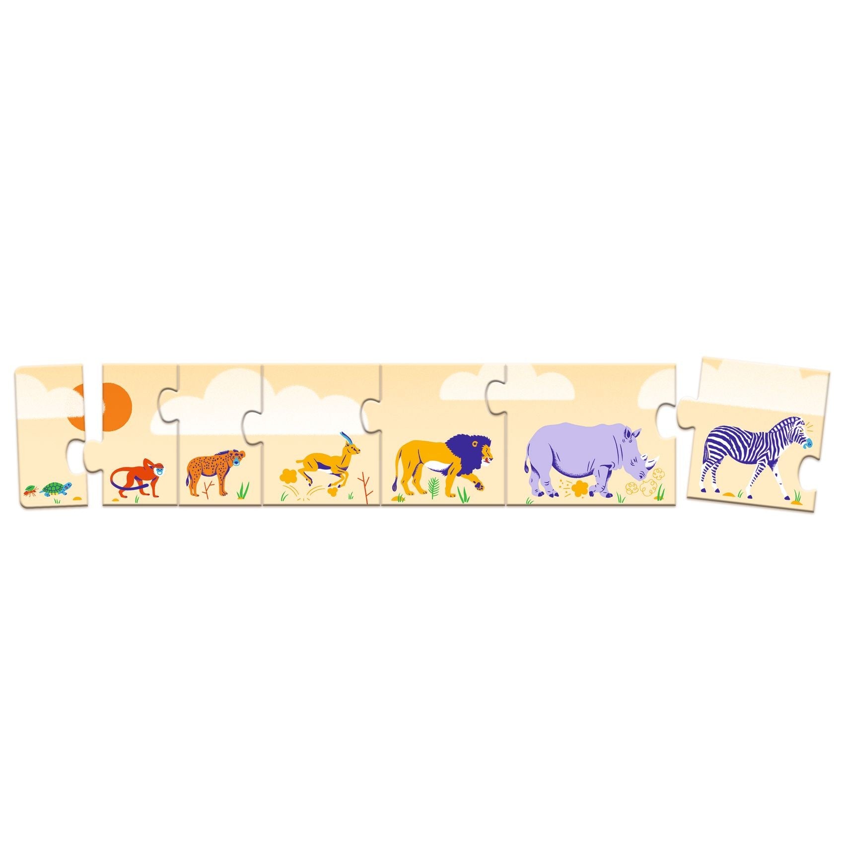 Djeco 10 pcs puzzle - Small and Big