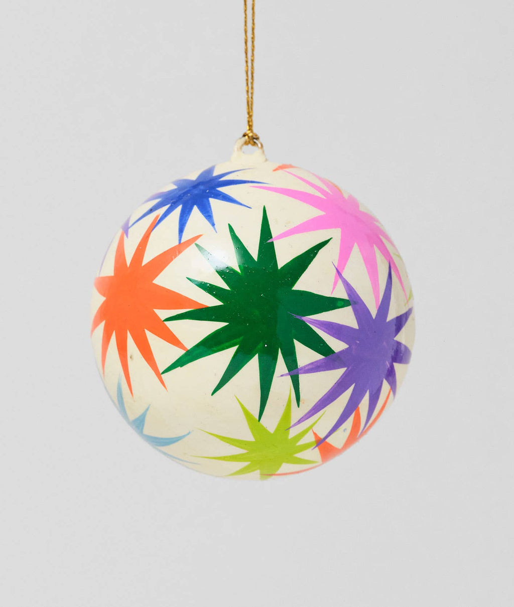 Natural Stars Papier-mâché Bauble