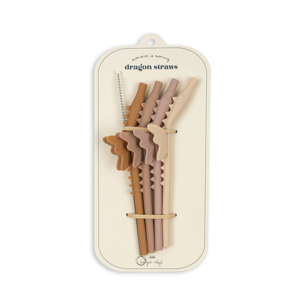 Konges Sløjd 4 Pack Silicone Straws Dragon