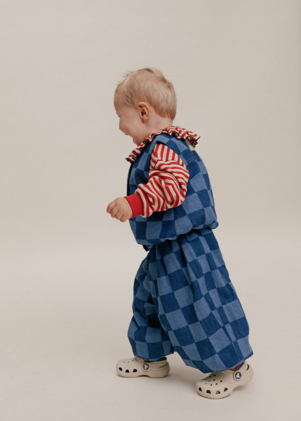 Claude & Co Murphy Checkerboard Balloon Denim Trouser