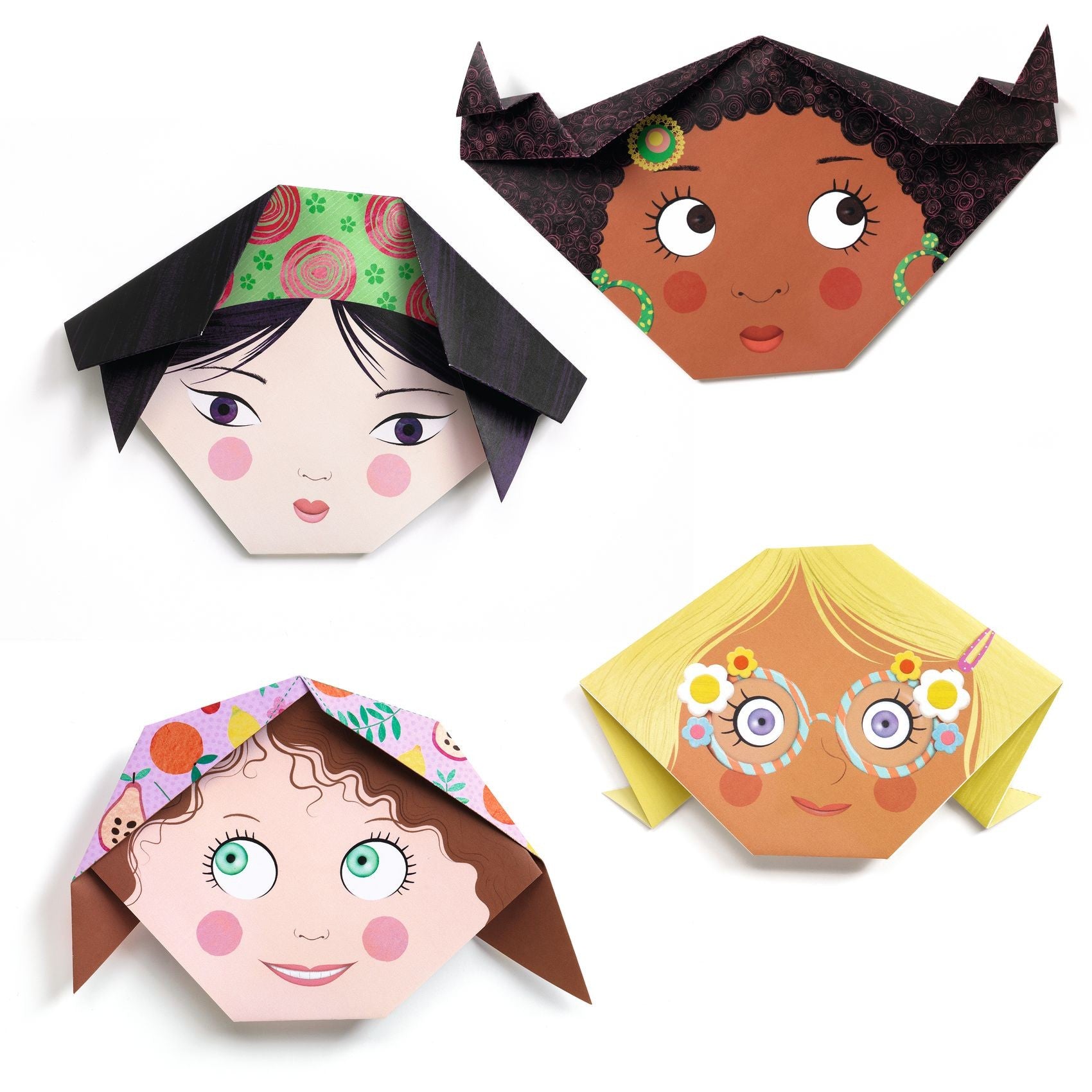 Djeco Origami Craft Set - Pretty Faces