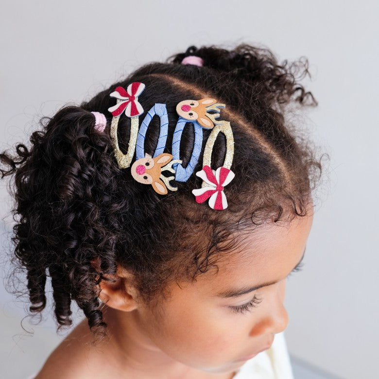 Mimi & Lula Rudolph and Bow Hair Clips
