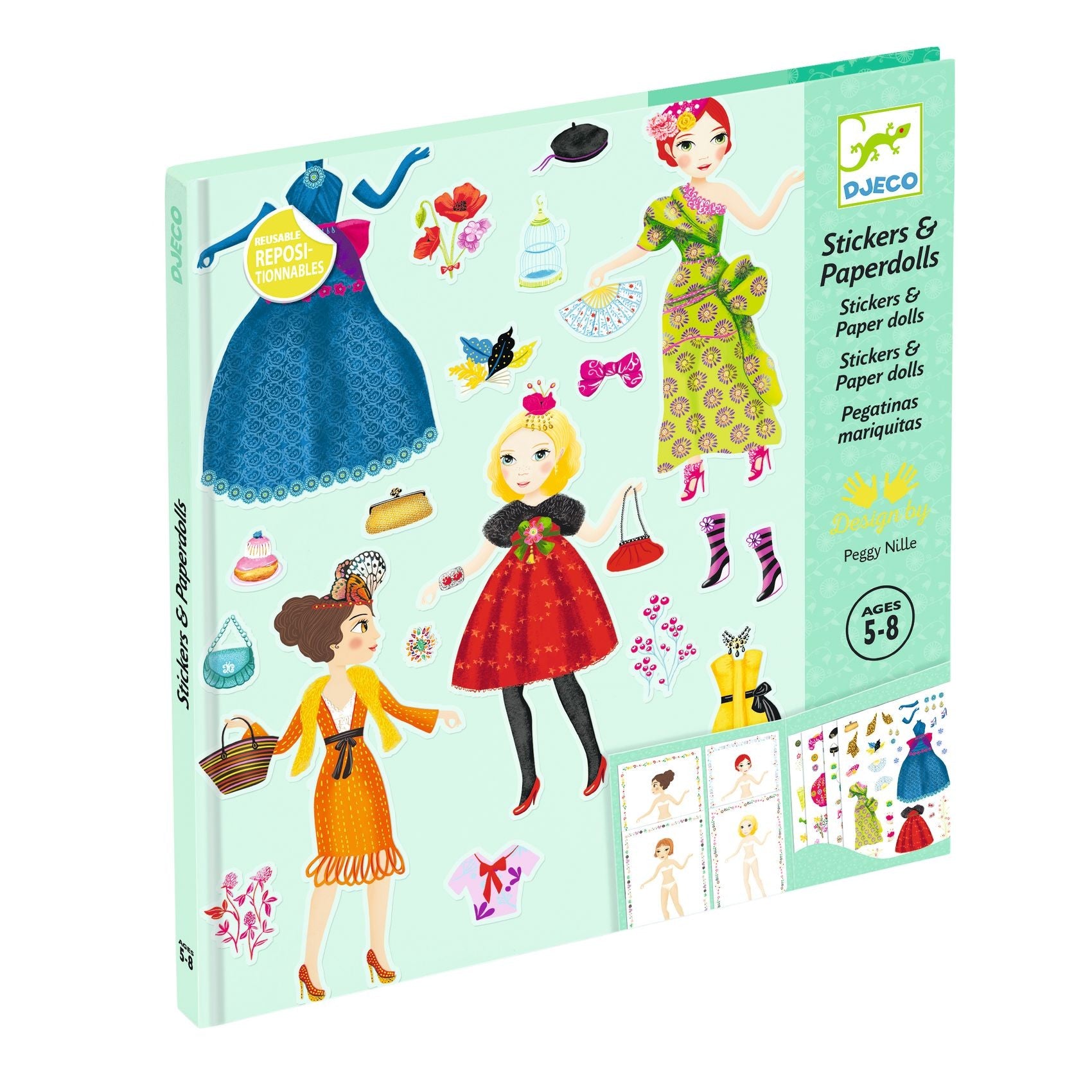 Djeco Massive Fashion Paper Dolls Craft Activity