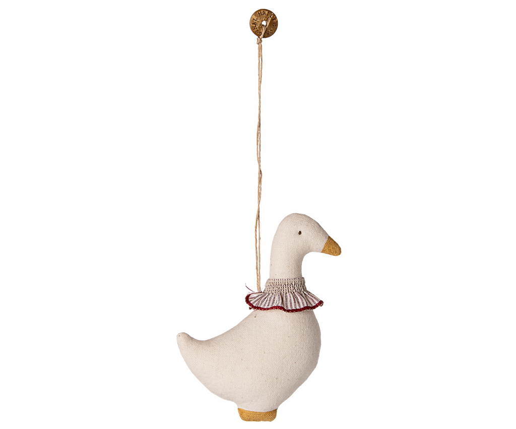 Maileg Fabric ornament, Goose - Red scarf