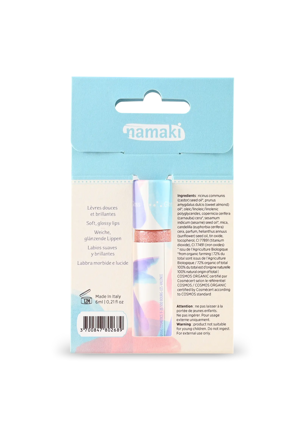 Namaki Lip Gloss - Glitter Pink