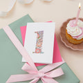 Age 1 Birthday Card | Liberty Fabric Number | A7