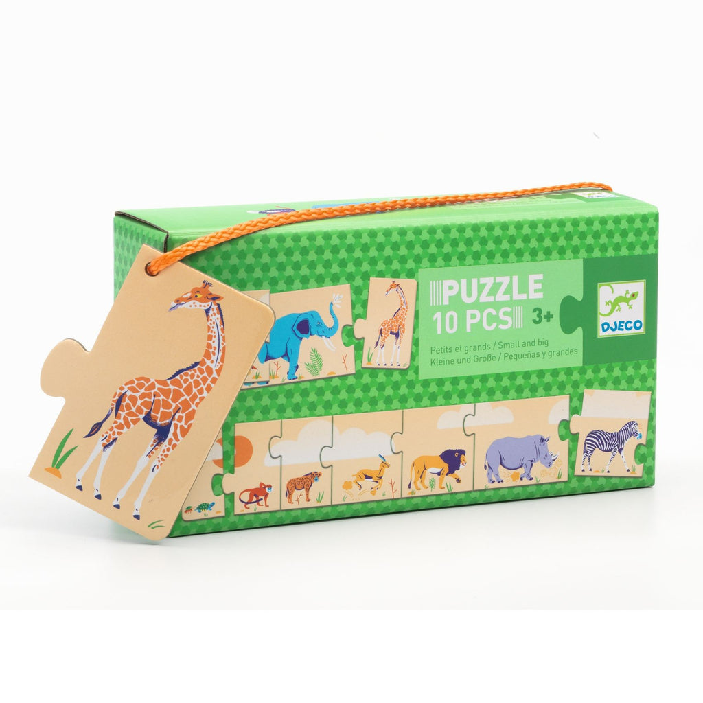 Djeco 10 pcs puzzle - Small and Big