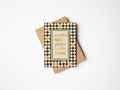 Happy Merry Jolly Everything Checkerboard Foil card