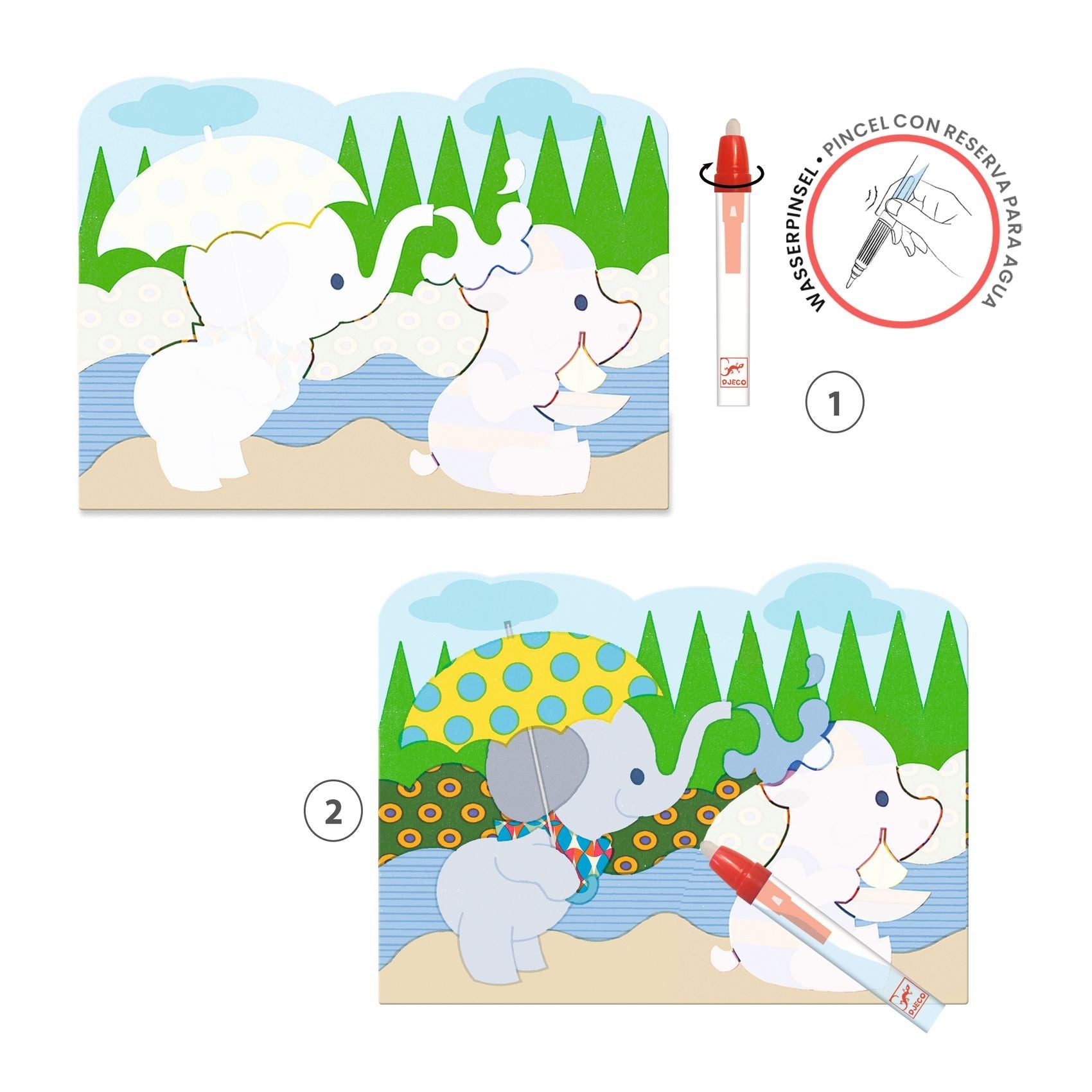 Djeco Magic Colouring Set - Hidden Outside