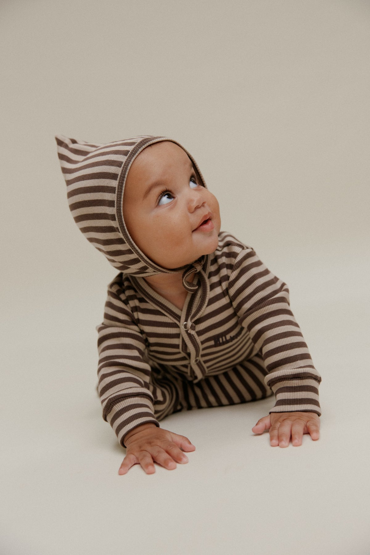 Claude & Co Pixie Acorn Stripe Bonnet