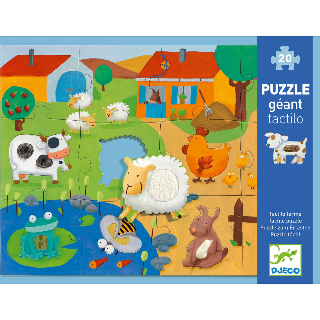 Djeco Tactile Farm Puzzle Multi