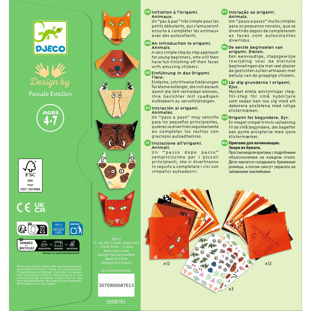 Djeco Origami Craft Set - Animals