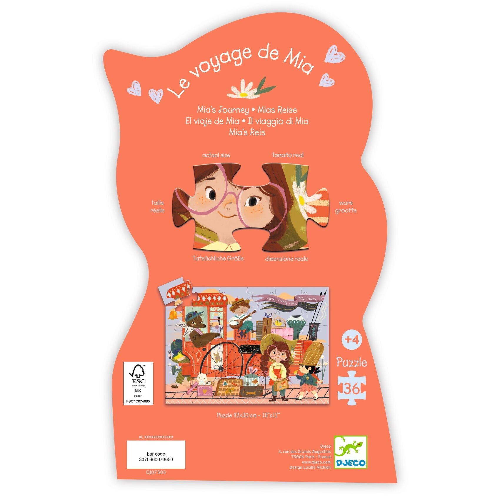 Djeco Mia's Journey 36 Piece Silhouette Jigsaw Puzzle